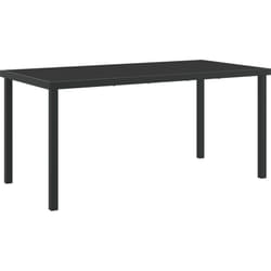 Vidaxl - Table de Jardin Noire 160x80x73 cm Verre Trempé