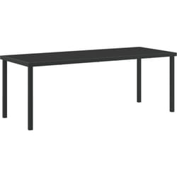 Vidaxl - Table de jardin Noire 200x80x73 cm en verre trempé