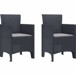 Cet ensemble de chaises de jardin avec coussins se concentre sur le confort et le practicalité, parfait pour profiter de l'ex ...