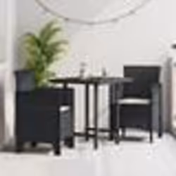 vidaXL Chaises de Jardin avec Coussins 2 pcs Anthracite Rattan Plastique