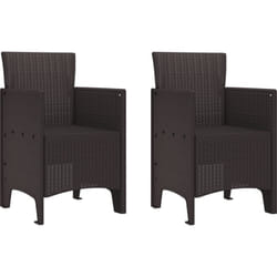 Vidaxl - Chaises de jardin 2 pcs Rotin synthétique marron