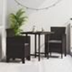 vidaXL Chaises de jardin avec coussins 2 pcs Marron Poly Rattan