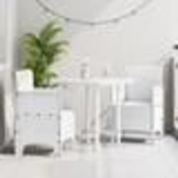 vidaXL Chaises de jardin 2 pcs en poly rotin blanc