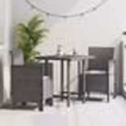 vidaXL Chaises de jardin avec coussins 2 pcs Gris clair Poly Rattan