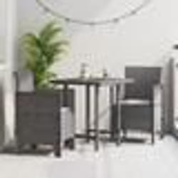 vidaXL Chaises de jardin avec coussins 2 pcs Gris clair Poly Rattan