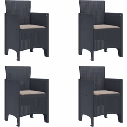 Cet ensemble de chaises de jardin mélange praticité et style, parfait pour des rassemblements dehors ou un repas en famille e ...