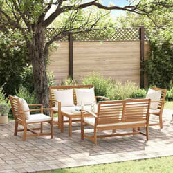 Vidaxl Ensemble De Canapé De Jardin Naturel Bois De Teck Solide
