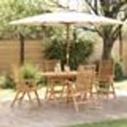 Ensemble de jardin vidaXL 5 pièces en bois massif de teck pliable