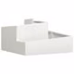 vidaXL Pot blanc 80x80x50 cm en plastique
