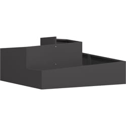 Pots & Jardinières Noir Métal Grand Incrustations décoratives vidaXL