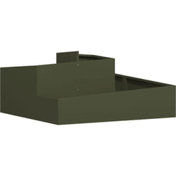 Vidaxl - Pots & Jardinières Vert olive Métal 100 cm de long Jardinières