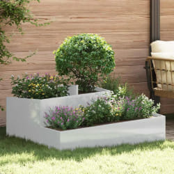 vidaXL Cache-pot de jardin Argent 100 x 100 x 50 cm Acier galvanisé