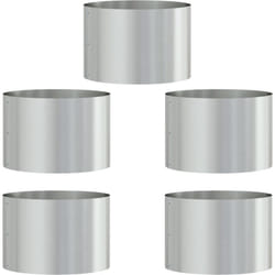 Vidaxl - Ensemble de Pots en Métal Gris Galvanisé Métal galvanisé Moyenne
