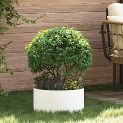 vidaXL Pots de jardin 5 pcs Blanc 40 x 40 x 20 cm Acier