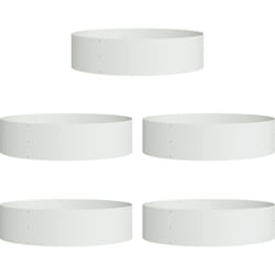 Vidaxl - Ensemble de Planteurs Blanc Blanc Métal Grand Planteur