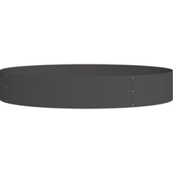 Vidaxl - Grand Pot en Métal Noir Noir Métal Grand