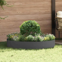 vidaXL Pots de jardin 5 pcs Noir 120 x 120 x 20 cm Acier