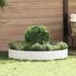 vidaXL Pot en métal blanc Blanc Métal Grand Pot de plante blanc