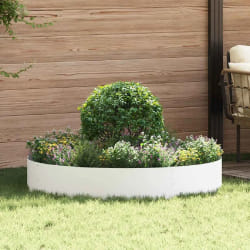 vidaXL Pots de jardin 5 pcs Blanc 120 x 120 x 20 cm Acier