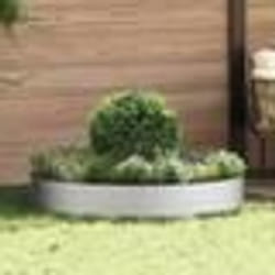 vidaXL Pot en métal argenté Argent galvanisé Métal galvanisé Grand