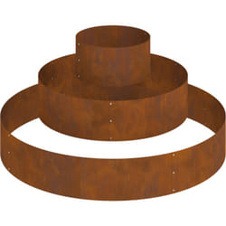 Vidaxl - Pot en Métal Acier Corten ø 120 cm Incrustations Décoratives