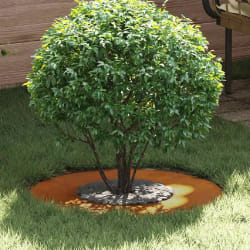 vidaXL Pot en Acier Corten Acier corten Grand Incrustations Décoratives