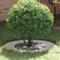 vidaXL Anneaux d'arbre plats 5 pcs Argent Ø40 / 70 cm Acier galvanisé