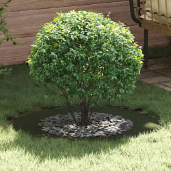 vidaXL Anneau d'arbre plat Vert olive Ø50 / 80 cm Acier