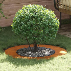 vidaXL Anneau d'arbre plat Marron Ø50 / 80 cm