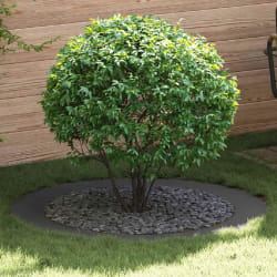 vidaXL Anneaux d'arbre plats 5 pcs Noir Ø90 / 120 cm Acier