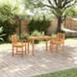 vidaXL Ensemble de Salle à Manger 3 pcs Bois Naturel 100-200 cm