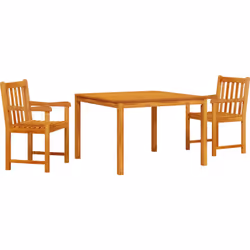 Cet ensemble de salle à manger en bois d'acacia massif est un endroit sympa pour des repas avec la famille et des retrouvaill ...