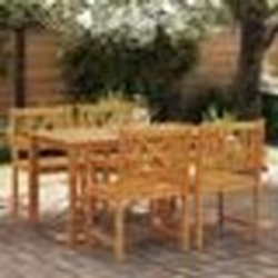 vidaXL Set de Salle à Manger de Jardin 5 Pièces en Bois Massif d'Acacia