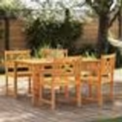 vidaXL Ensemble de jardin à manger 5 pièces en bois d'acacia