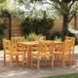 vidaXL Ensemble de repas jardin 7 pièces en bois d'acacia massif