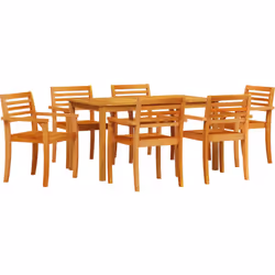 Cet ensemble de table de jardin en bois d'acacia massif est parfait pour passer des moments avec tes amis tout en profitant d ...