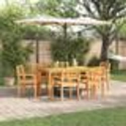 vidaXL Ensemble de jardin 7 pcs Marron 150 x 90 x 74 cm