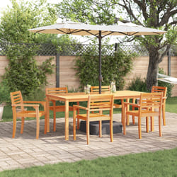 vidaXL Ensemble de table à manger 9 pcs Naturel 200 x 100 x 74 cm
