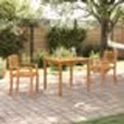 vidaXL Ensemble de jardin 3 pcs Bois naturel 85 x 85 x 75 cm