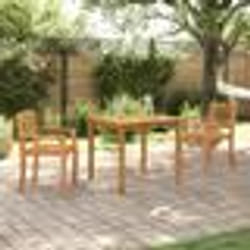 vidaXL Ensemble de jardin 3 pcs Bois naturel 85 x 85 x 75 cm