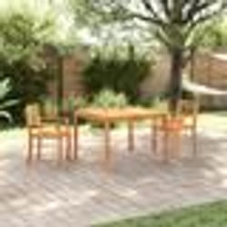 vidaXL Ensemble de salle à manger de jardin 3 pcs 110 x 110 x 75 cm