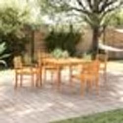 vidaXL Ensemble de salle à manger de jardin 5 pcs 110 x 110 x 75 cm