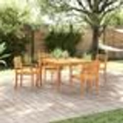 vidaXL Ensemble de salle à manger de jardin 5 pcs 110 x 110 x 75 cm