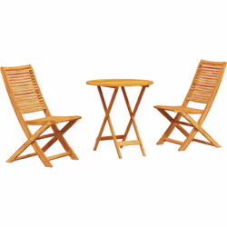 Ce set de jardin pliable, en bois d'acacia massif, combine style et praticité, idéal pour améliorer ton expérience des repas  ...