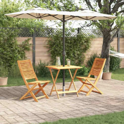 vidaXL Ensemble de Mobilier d'Extérieur 3 pcs 70 x 70 x 75 cm