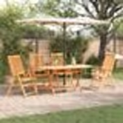 vidaXL Ensemble de salle à manger extérieur 5 pcs Bois naturel Grand