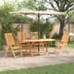 vidaXL Ensemble de salle à manger extérieur 5 pcs Bois naturel Grand