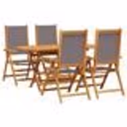 vidaXL Ensemble de salle à manger de jardin 5 pcs Anthracite 4 places