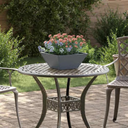 vidaXL Pot de jardin en forme de bol 5 pcs Anthracite 35 x 35 x 15 cm