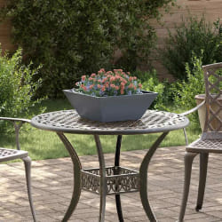 vidaXL Pot de jardin en forme de bol 5 pcs Anthracite 40 x 40 x 15 cm